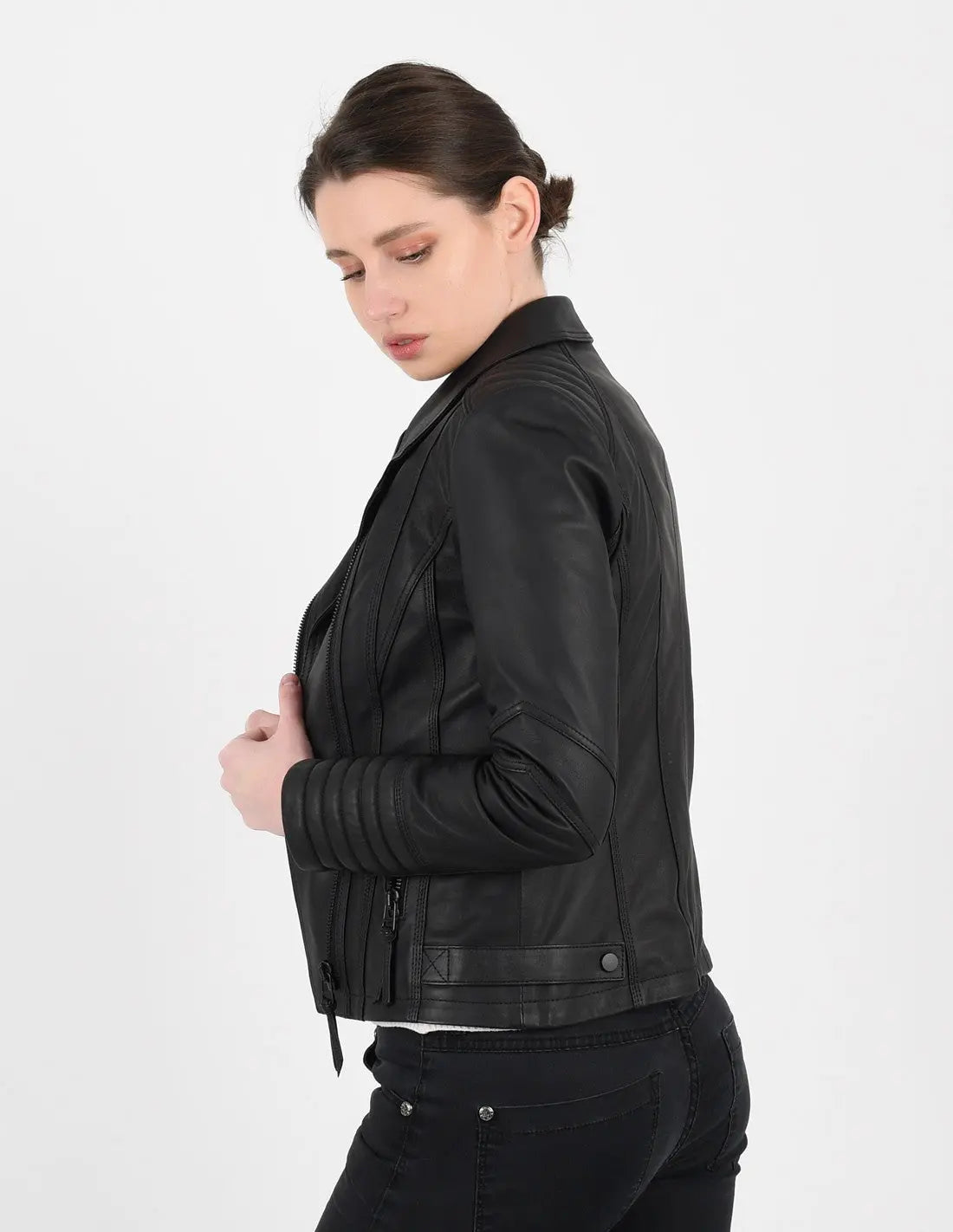 Women Genuine Leather Jacket WJ153 SkinOutfit