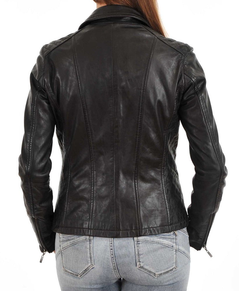 Women Genuine Leather Blazer Coat WB 02 SkinOutfit