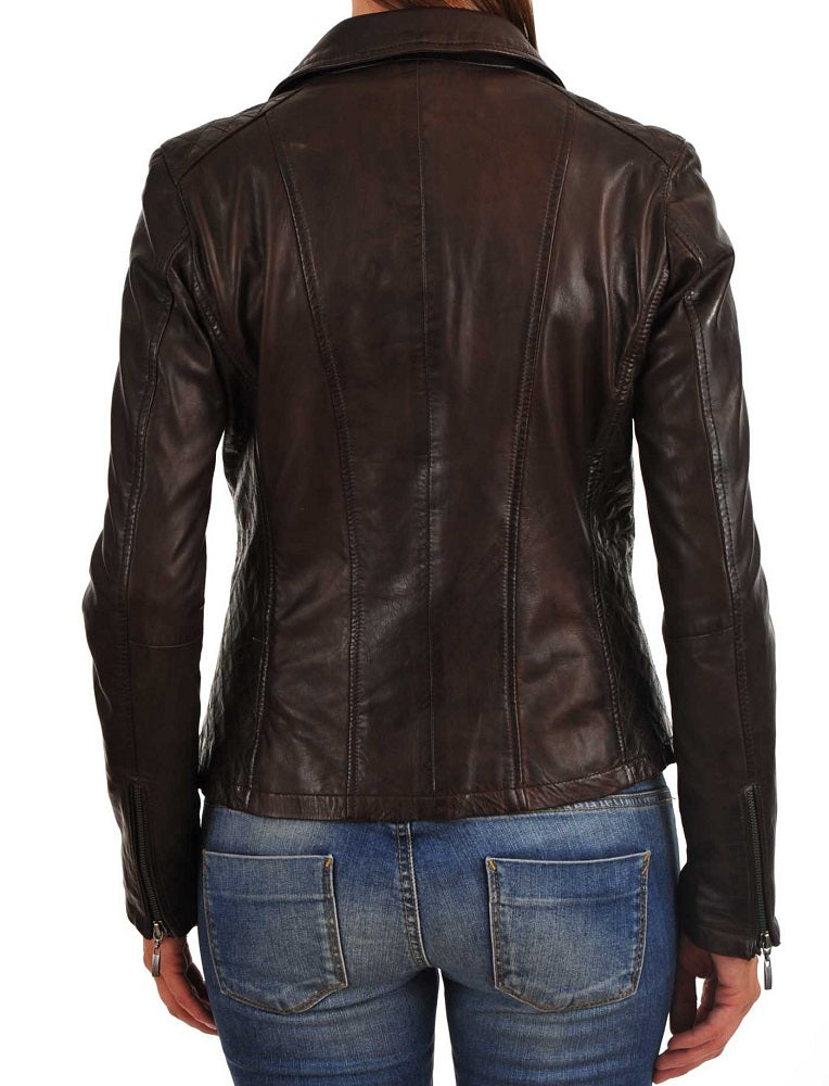 Women Genuine Leather Blazer Coat WB 03 SkinOutfit