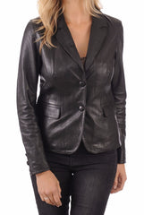 Women Genuine Leather Blazer Coat WB 14 SkinOutfit