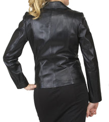 Women Genuine Leather Blazer Coat WB 18 SkinOutfit