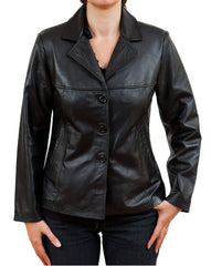 Women Genuine Leather Blazer Coat WB 20 SkinOutfit