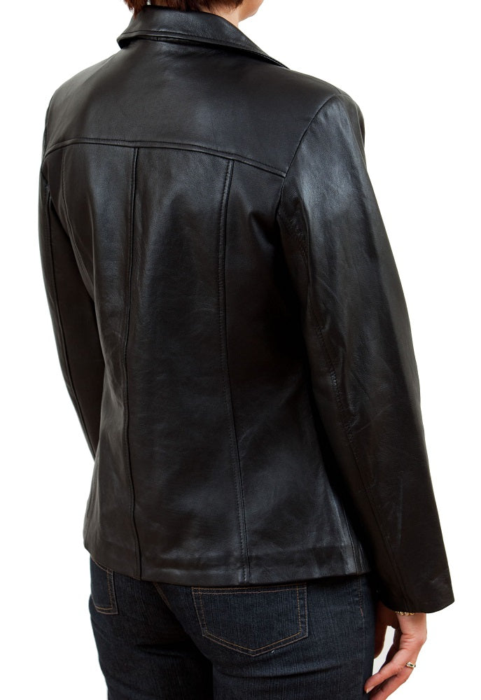 Women Genuine Leather Blazer Coat WB 20 SkinOutfit