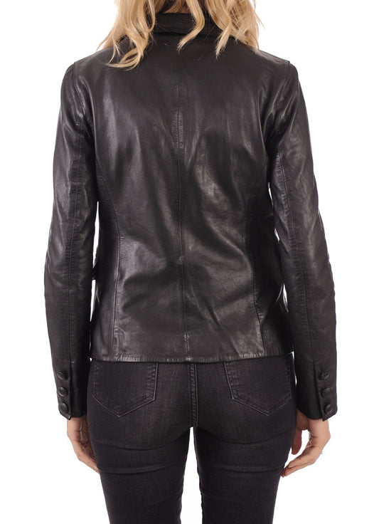 Women Genuine Leather Blazer Coat WB 37 SkinOutfit