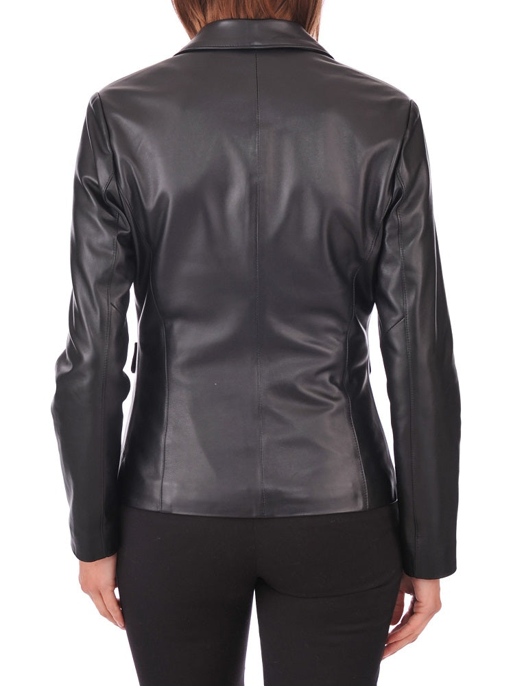 Women Genuine Leather Blazer Coat WB 39 SkinOutfit