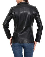 Women Genuine Leather Blazer Coat WB 45 SkinOutfit