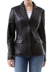 Women Genuine Leather Blazer Coat WB 48 SkinOutfit