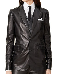Women Genuine Leather Blazer Coat WB 53 SkinOutfit