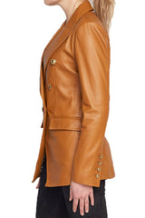 Women Genuine Leather Blazer Coat WB 55 SkinOutfit