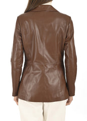 Women Genuine Leather Blazer Coat WB 56 SkinOutfit