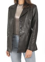 Women Genuine Leather Blazer Coat WB 57 SkinOutfit