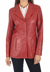 Women Genuine Leather Blazer Coat WB 59 SkinOutfit