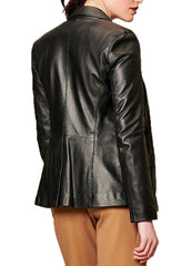 Women Genuine Leather Blazer Coat WB 60 SkinOutfit