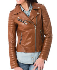 Women Lambskin Genuine Leather Jacket WJ 04 freeshipping - SkinOutfit