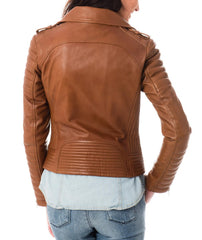 Women Lambskin Genuine Leather Jacket WJ 04 freeshipping - SkinOutfit
