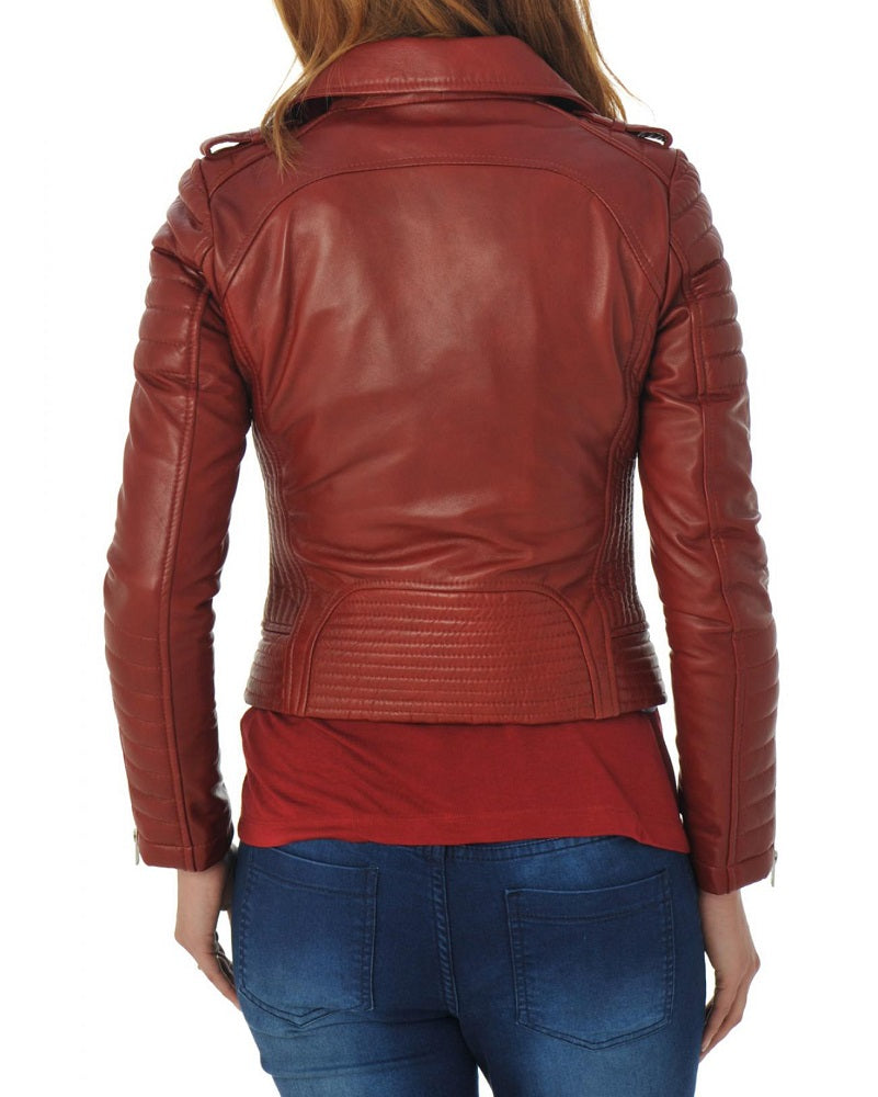 Women Lambskin Genuine Leather Jacket WJ 05 freeshipping - SkinOutfit