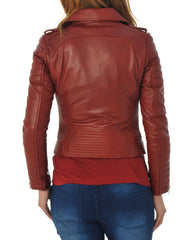 Women Lambskin Genuine Leather Jacket WJ 05 freeshipping - SkinOutfit