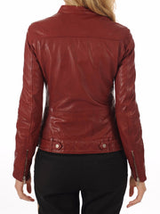 Women Lambskin Genuine Leather Jacket WJ 09 freeshipping - SkinOutfit