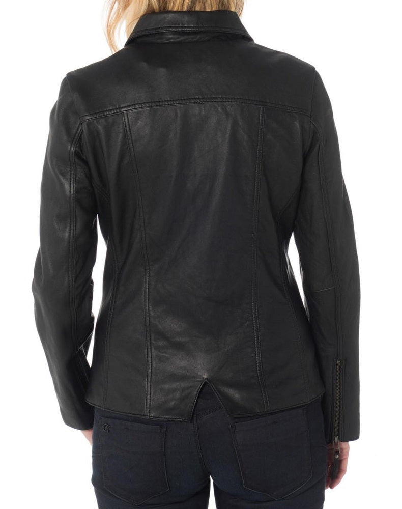 Women Lambskin Genuine Leather Jacket WJ102 freeshipping - SkinOutfit