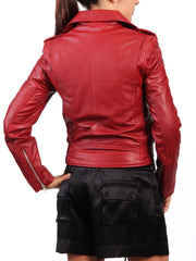 Women Lambskin Genuine Leather Jacket WJ107 SkinOutfit