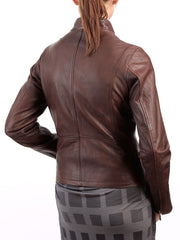 Women Lambskin Genuine Leather Jacket WJ109 SkinOutfit