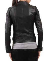 Women Lambskin Genuine Leather Jacket WJ113 SkinOutfit