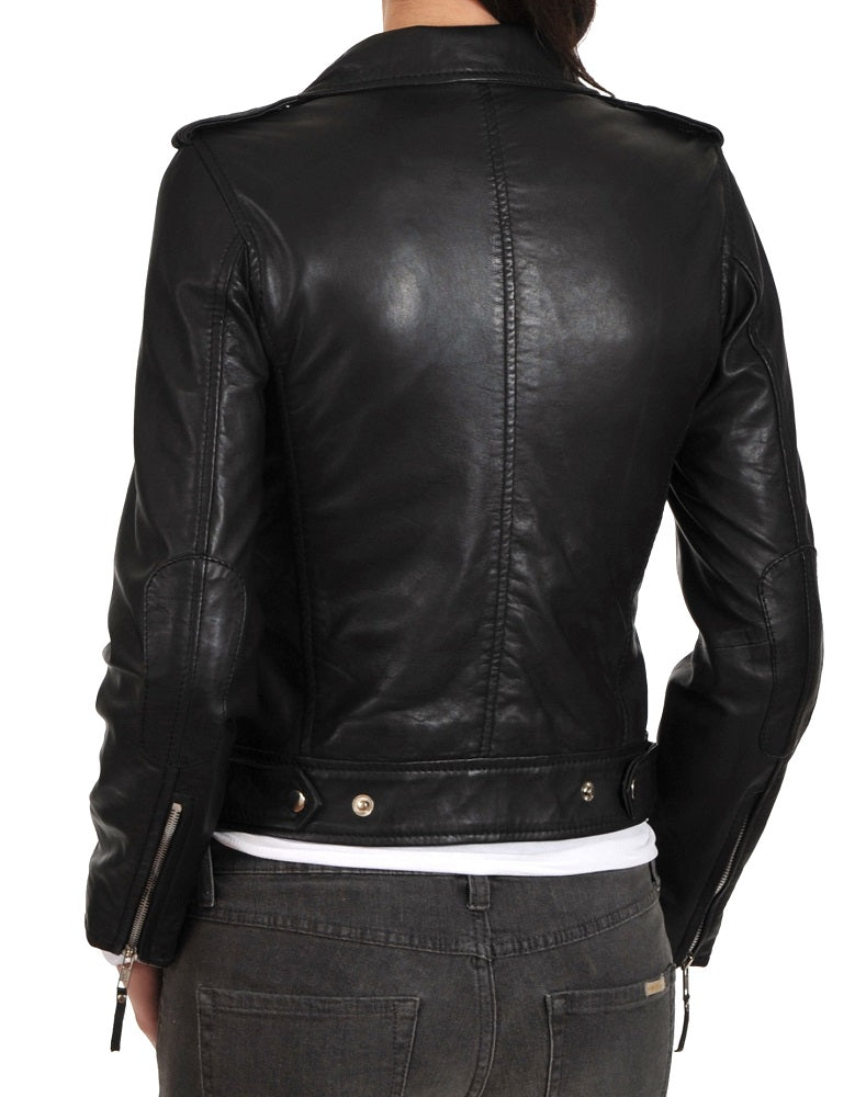 Women Lambskin Genuine Leather Jacket WJ215 SkinOutfit