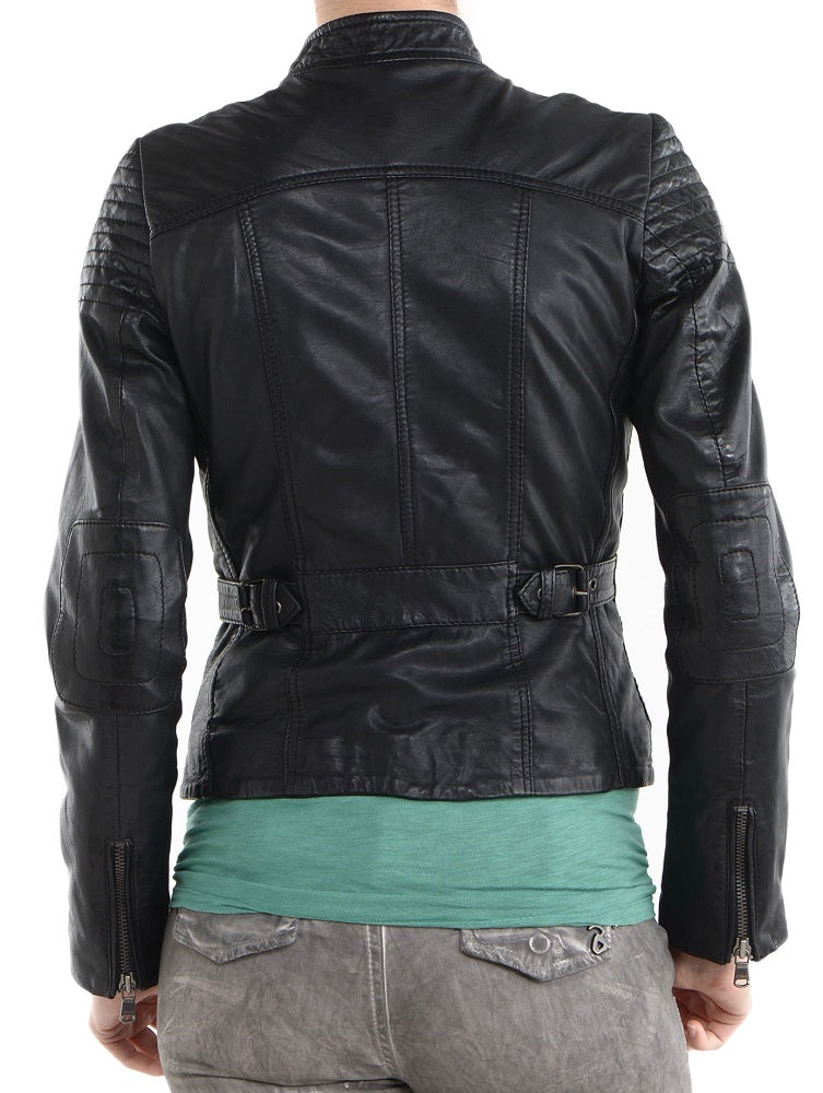 Women Lambskin Genuine Leather Jacket WJ119 SkinOutfit