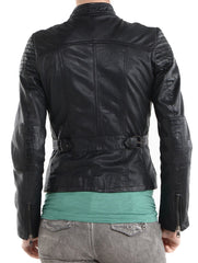 Women Lambskin Genuine Leather Jacket WJ119 SkinOutfit
