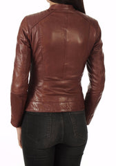 Women Lambskin Genuine Leather Jacket WJ 11 freeshipping - SkinOutfit