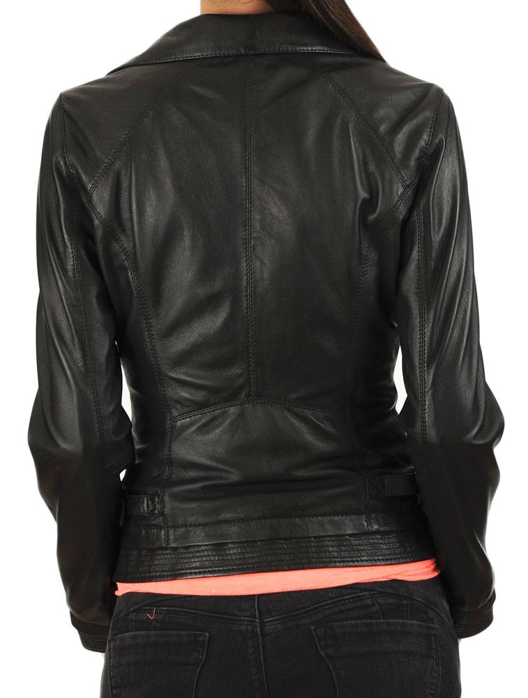 Women Lambskin Genuine Leather Jacket WJ124 SkinOutfit