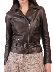 Women Lambskin Genuine Leather Jacket WJ126 SkinOutfit