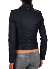 Women Lambskin Genuine Leather Jacket WJ128 SkinOutfit