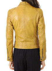 Women Lambskin Genuine Leather Jacket WJ 12 freeshipping - SkinOutfit