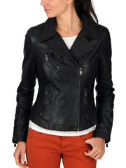 Women Lambskin Genuine Leather Jacket WJ130 SkinOutfit