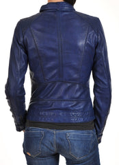 Women Lambskin Genuine Leather Jacket WJ137 SkinOutfit