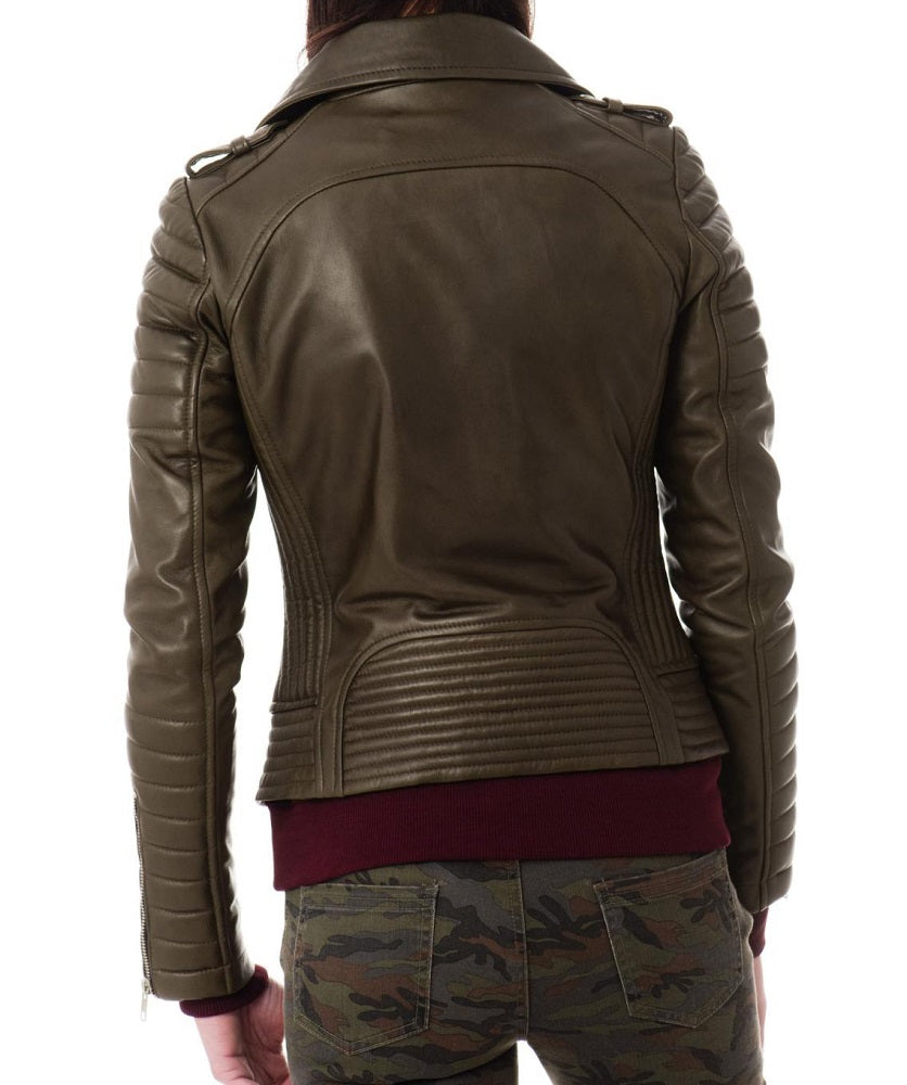 Women Lambskin Genuine Leather Jacket WJ 13 freeshipping - SkinOutfit
