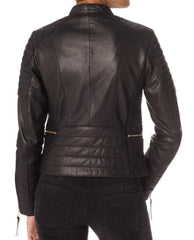 Women Lambskin Genuine Leather Jacket WJ145 SkinOutfit