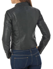 Women Lambskin Genuine Leather Jacket WJ247 SkinOutfit