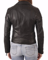 Women Lambskin Genuine Leather Jacket WJ 14 freeshipping - SkinOutfit