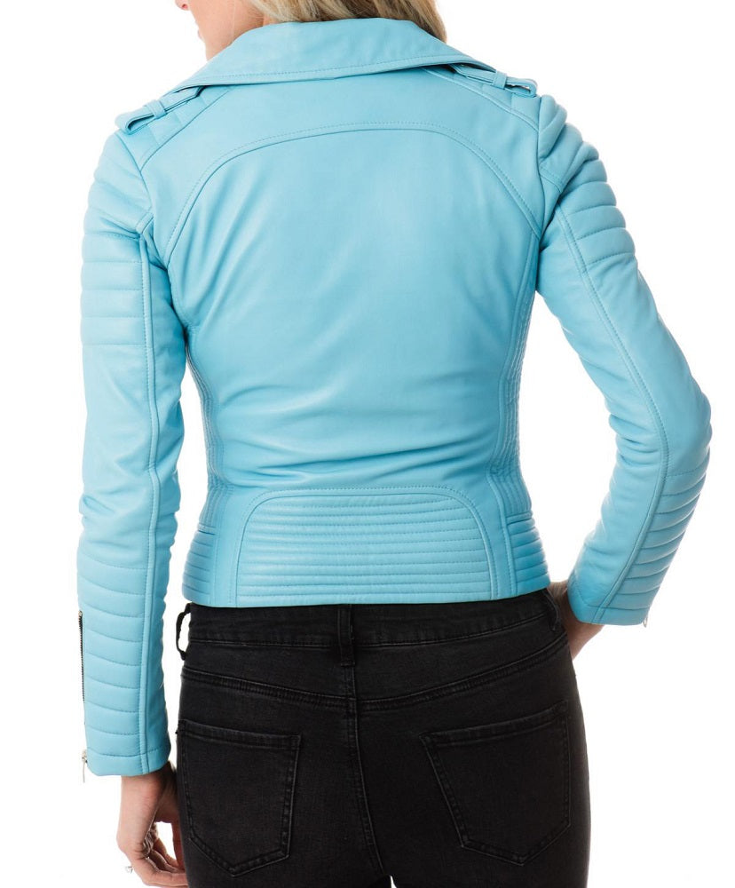 Women Lambskin Genuine Leather Jacket WJ 18 freeshipping - SkinOutfit