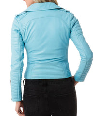 Women Lambskin Genuine Leather Jacket WJ 18 freeshipping - SkinOutfit