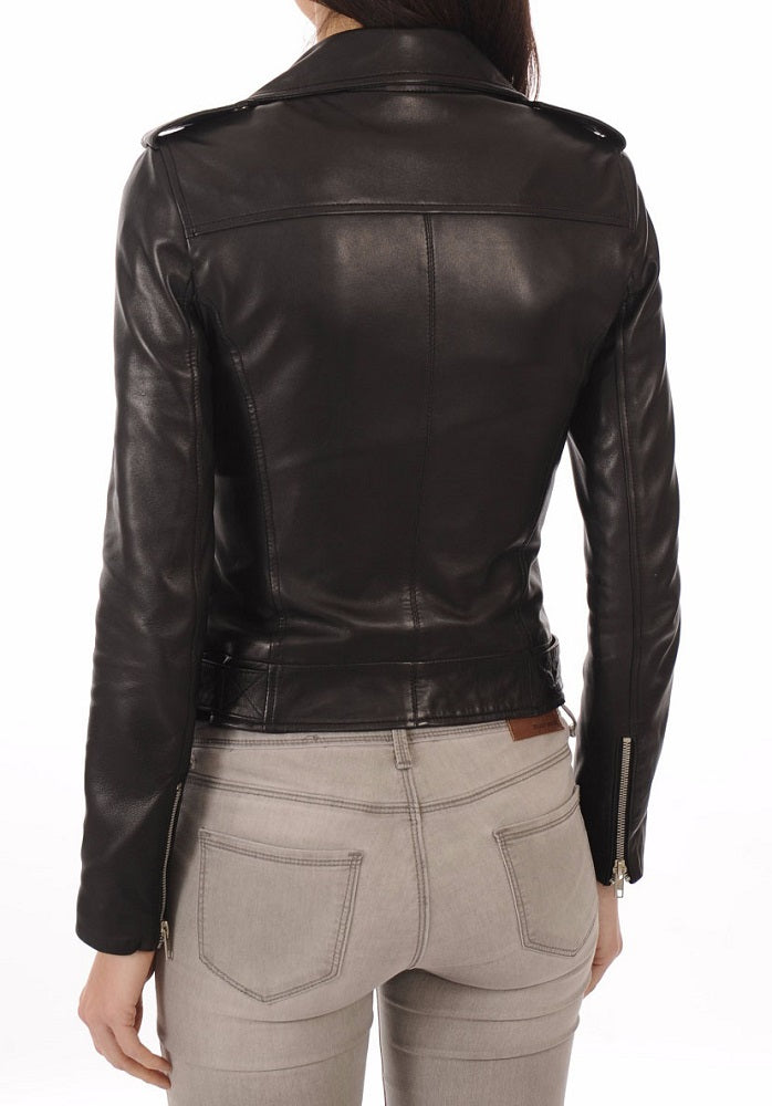 Women Lambskin Genuine Leather Jacket WJ 19 freeshipping - SkinOutfit