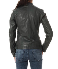 Women Lambskin Genuine Leather Jacket WJ 22 freeshipping - SkinOutfit