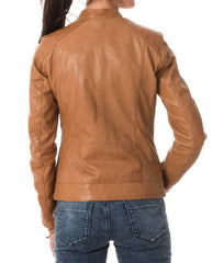 Women Lambskin Genuine Leather Jacket WJ 26 freeshipping - SkinOutfit