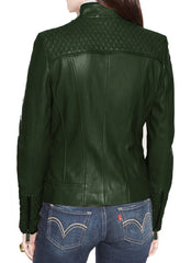 Women Lambskin Genuine Leather Jacket WJ 35 freeshipping - SkinOutfit