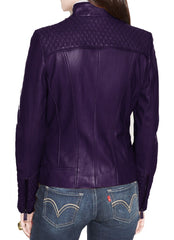 Women Lambskin Genuine Leather Jacket WJ 39 freeshipping - SkinOutfit