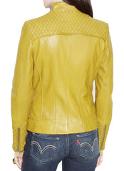 Women Lambskin Genuine Leather Jacket WJ 45 freeshipping - SkinOutfit