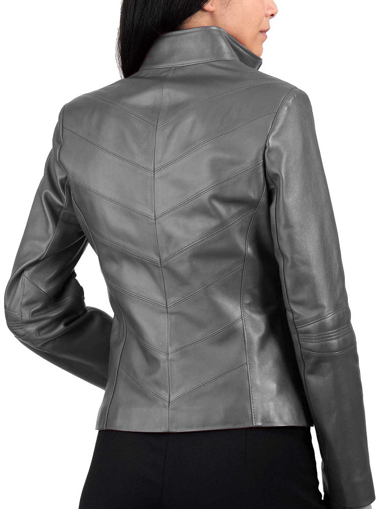 Women Lambskin Genuine Leather Jacket WJ 48 freeshipping - SkinOutfit