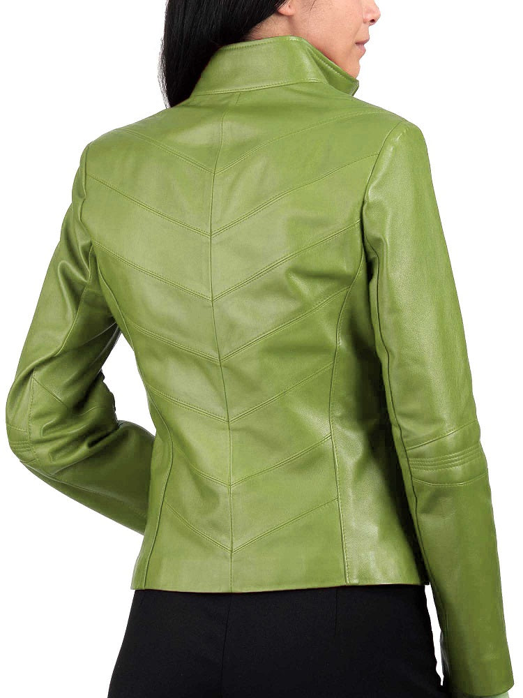 Women Lambskin Genuine Leather Jacket WJ 49 freeshipping - SkinOutfit